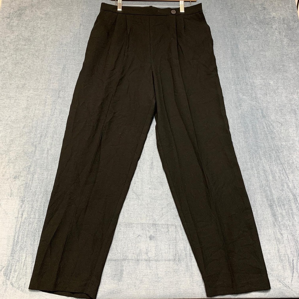 Norton MCnaughton Dress Pants Womens 14 34x30 Black Pleated Straight Leg Formal